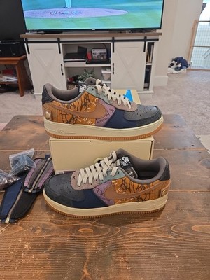 Nike Travis Scott Air Force 1 Low Cactus Jack CN2405-900 Men's 9.5 Pre-owned 