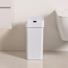9L/2.4Gal Touchless Bathroom Trash Can, 0.2s Motion Sensor Auto-Close, IPX5 W...