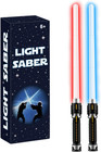 Light Sabers for Kids, 2-In-1 Mini Retractable Light up Sword for Boys Girls, Re