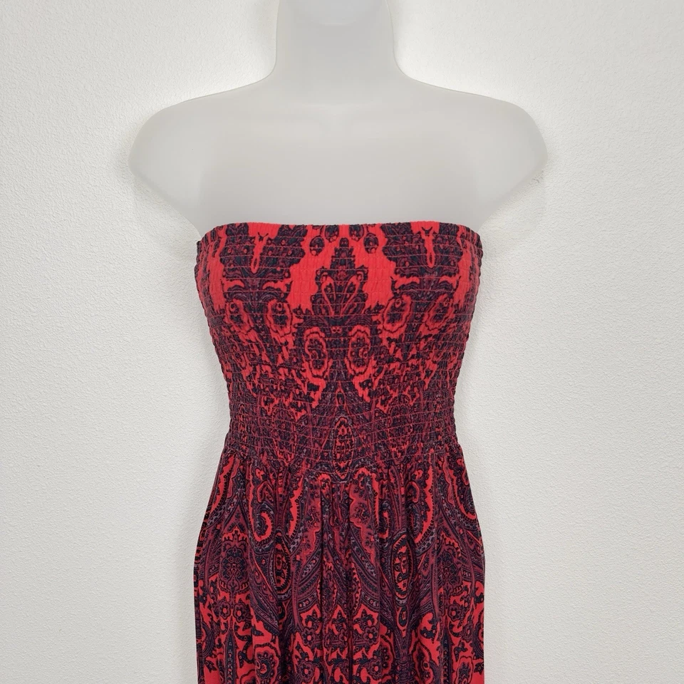 Женский комбинезон Free People M красный со сборками полная длина гарем пляжный богемный инди - Изображение 2 из 4