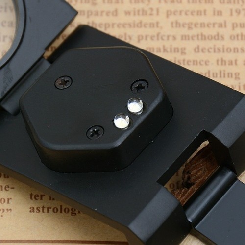 Glass Lens Folding Magnifier Foldable LED Light Magnifier  Textiles Testing - Picture 8 of 12