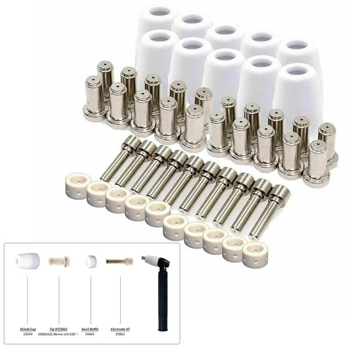 For ES AB PCM500i Plasma Electrode Tip Shield Cup Ring Kit 0 96mm Easy to Use - Picture 2 of 12