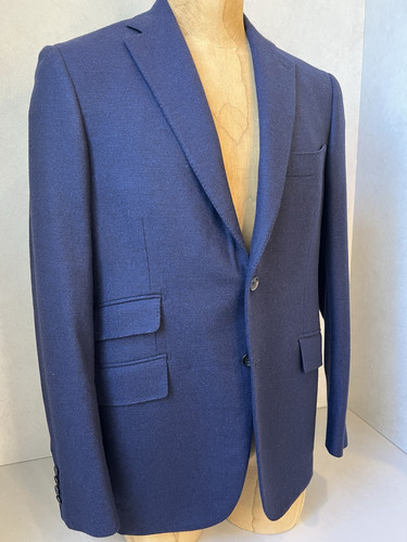 Isaia Jacket navy blue Sports Coat blazer Men’s Size US 42 52 Nuova base "S" - Picture 4 of 8