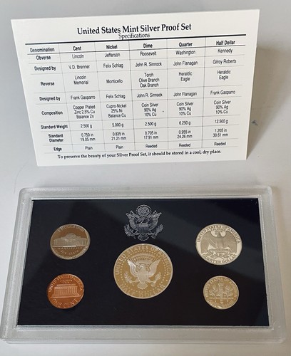 1997-S Silver US Mint-5-Coin Proof Set OGP COA - Picture 2 of 3