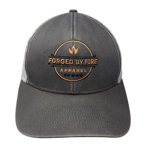 Forged By Fire Apparel Snapback Trucker Hat Gray One Size Mesh Back - 第 1/9 張圖片