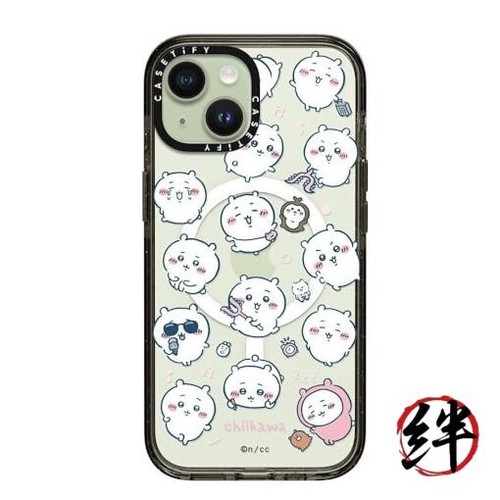 MagSafe Impact iPhone 15 Case  Clear Black Chiikawa Medley Pattern - Photo 3 sur 5