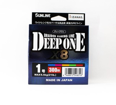 Sunline P.E Linie X8 Deep One HG 300M P.E 1 21lb Multi (8316)