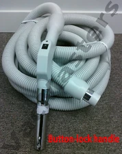 35' Low-Volt Button-Lock central vacuum hose - Fits Vacuflo "Universal" valves
