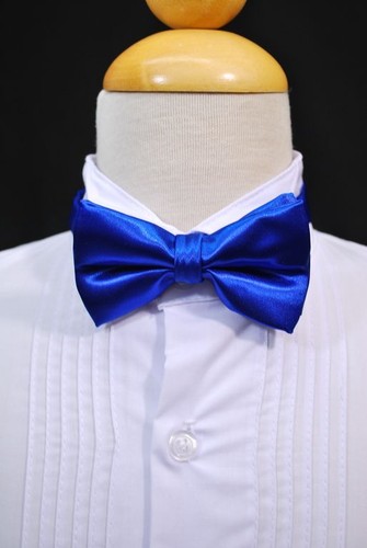 Satin Double Layers Bow Tie for Baby Toddler Boys Wedding Formal Tuxedo Suit - Picture 8 of 25