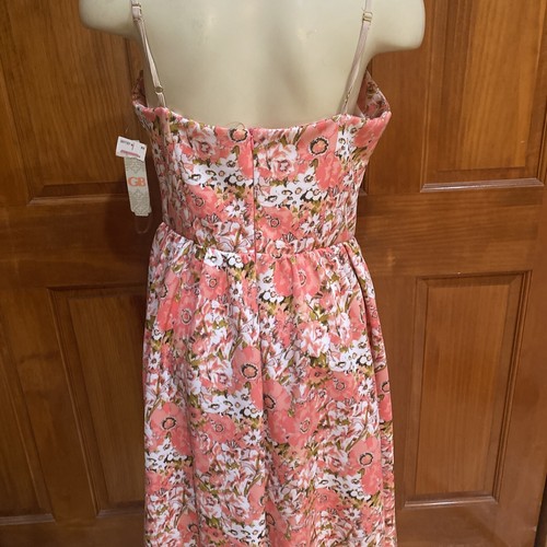 New GB Gianni Bini Coral Floral dress Size M Womens - Picture 6 of 7