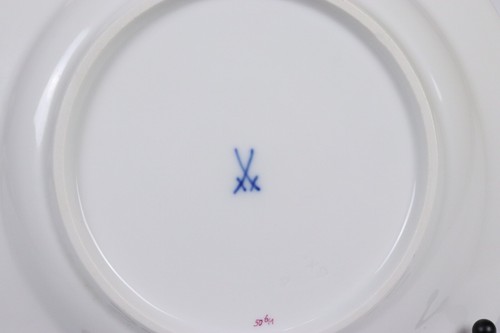 Meissen Porzellan Kuchenteller Indisch Purpur Reich Neuer Ausschnitt 18,2cm 1. - Bild 8 von 10