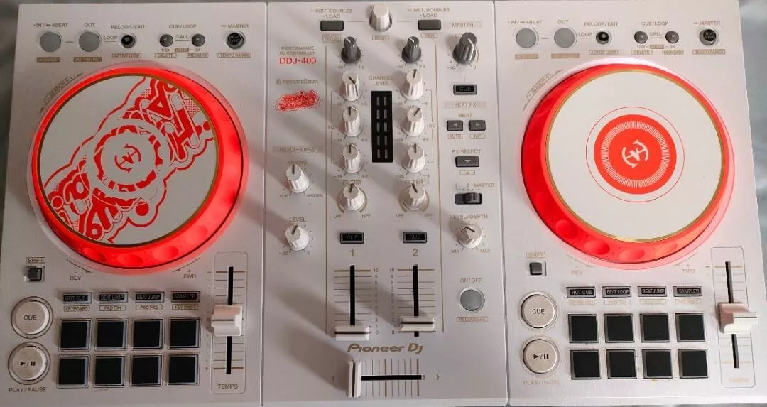 Pioneer DJ DDJ-400-HA DJ Controller - White/Orange for sale online