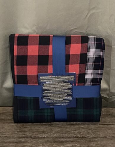 POLO RALPH LAUREN Tartan Plaid Patchwork - DECORATIVE THROW BLANKET 50X70 - Picture 3 of 9