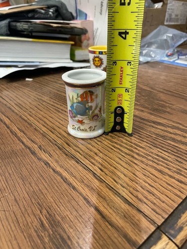 ST. CROIX Virgin islands Ceramic Souvenir Toothpick Holder  ✔ - Picture 7 of 9