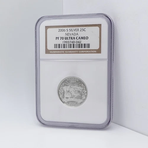 2006 S Nevada Silver 25C Quarter Coin NGC PF 70 Ultra Cameo