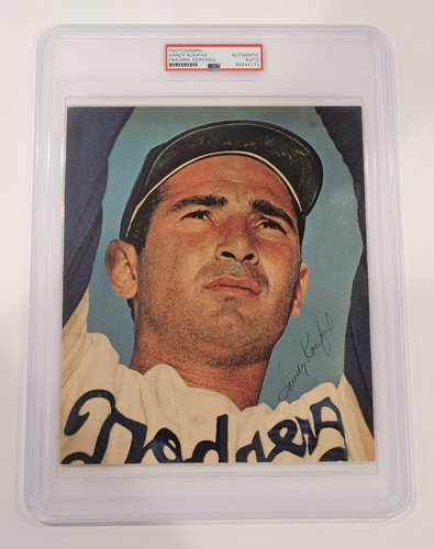 Seltene von SANDY KOUFAX signierte Playing Days Zeitschrift Seite - 9,5 x 13 - HOF-DODGERS - PSA - Bild 1 von 6