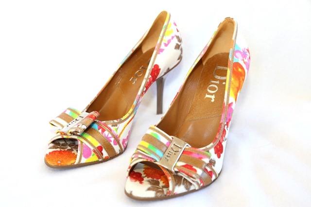 dior heels with bow