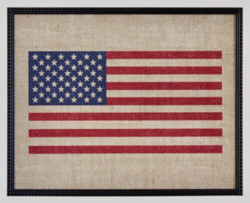 American Flag - Burlap American Flag - Wall Art - Picture 2 of 2