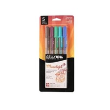 Sakura Gelly Roll Ball Pen Moonlight Twilight 0.6mm Fine 5/Pk Office School Home