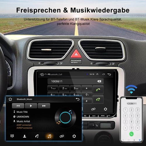 Radio de coche DAB+ 9" Android 13 GPS NAVI para VW Golf 5 6 Touran Polo Tiguan Passat - Imagen 11 de 17