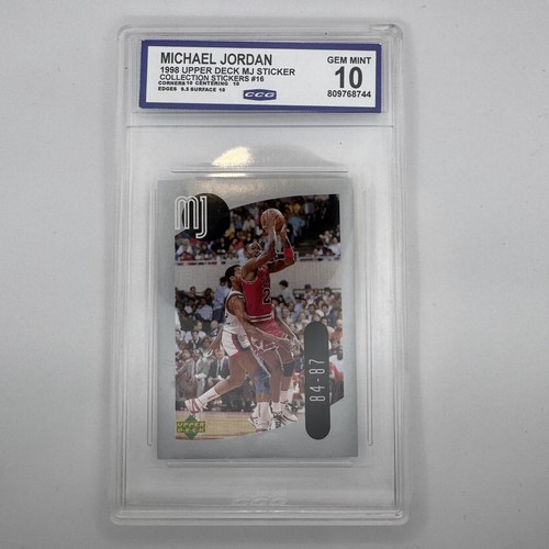1998 Michael Jordan #16 Upper Deck Sticker Collection CCG Mint 10 - Bild 1 von 11
