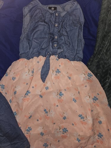 Lote de vestidos vaqueros para niñas Dollhouse talla 14/16 manga corta - Imagen 3 de 3