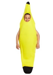 BOYS GIRLS BANANA FRUIT FANCY DRESS COSTUME NOVELTY FOOD FUNNY CHILDS KIDS NEW