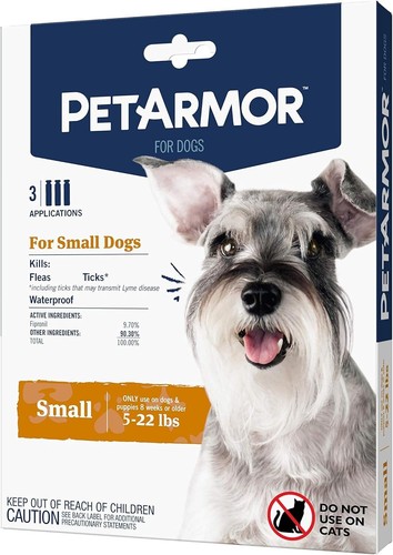 Dog Flea And Tick Treatment Control Medicine 3 Month For Small Dogs 5 22 Lbs NEW - Picture 2 of 10