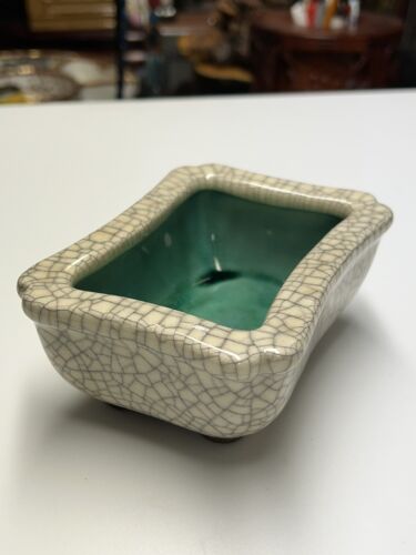 VTN Chinese Crackle Porcelain Brush Washer or Planter - Picture 3 of 8