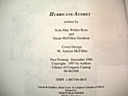 HURRICANE AUDREY Nola Mae Ross & Susan Goodson Cameron Parish Louisiana Cat 4 HC - Picture 7 of 23
