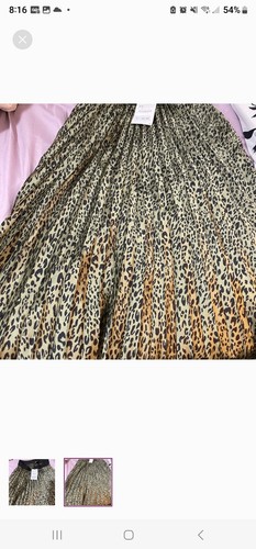 Zara Skirt Animal Print Green Brown Khaki Satin A-line Midi Skirt Size X-Small - Picture 1 of 2