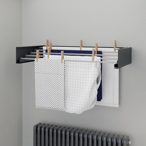 Wall Mounted Clothes Hanger Foldable Towel Rack | Hot Flow - Glide - Picture 2 of 74