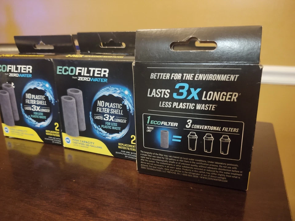 (6) LOT PACKAGES ECOFILTER from ZEROWATER ZR-002ECO Each has 2 filters Total 12 - Image 3 of 3