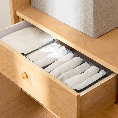 1x T-Shirt Jeans Schrank Kleidung Hosenfach Aufbewahrungsbox Fach Organizer - Bild 2 von 15