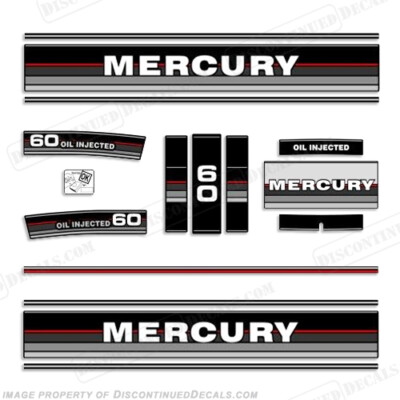 Fits Mercury 1987 60HP Outboard Engine Decals