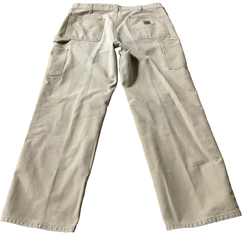Carhartt B11 CML Men's Dark Khaki Dungaree Fit Canvas Carpenter Work Pant 35x32 - Picture 9 of 10