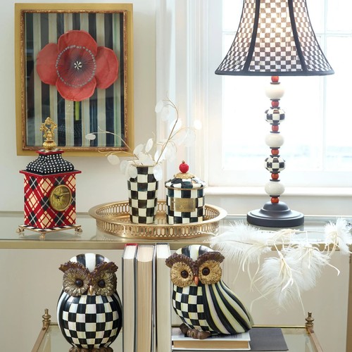 MacKenzie-Childs Nuevo con Etiquetas Courtly Check Bote de Esmalte DEMI 4"" Dia, 3,75""H - Imagen 4 de 5
