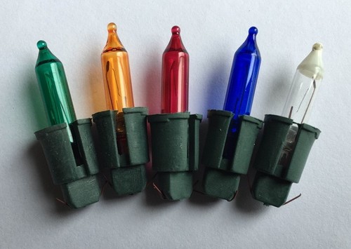 Paquete de 5 luces de árbol de Navidad de colores bombillas de repuesto - Imagen 3 de 5