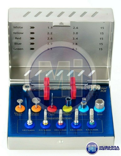 12 Pezzi Kit Estensore Osso Impianto Dentale Sinus Lift Mano Adopter Viti... - Foto 7 di 37
