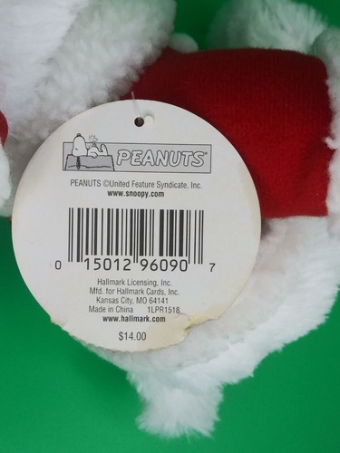 Peanuts Hallmark Christmas Santa Snoopy 9" Plush With Tags - Bild 10 von 10