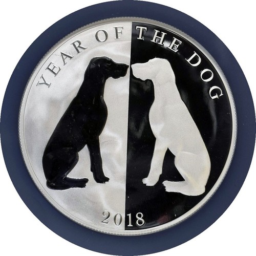 2018 $5 Tokelau Proof Year Of The Dog 1 oz .999 Silver NGC PF69 ER - Picture 3 of 4