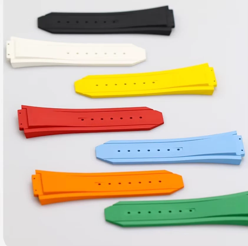 Correa de reloj de goma fluoro FKM para H-U-B-L-O-T Spirit Of Big Bang 601 45 mm Foto 3 de 4