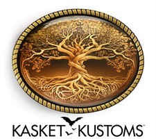 Tree of Life Belt Buckle - Celtic Pagan Tree Art Mandala Belt Buckle - 924-2
