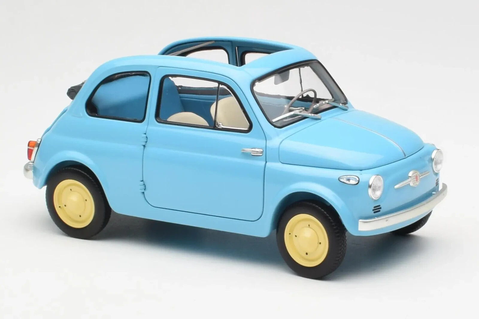 08966LB 118 FIAT 500 D CABRIOLET OPEN 1960 CELESTE CROCIERA LIGHT BLUE