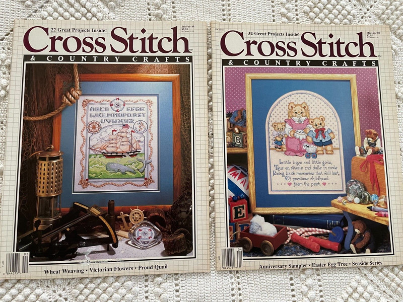Cross Stitch & Country Crafts Magazine Jan/Feb & Mar/Apr 89