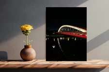 Photo Digital Image Picture Wallpaper Background | Night bridge JPG Wall Art