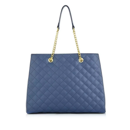 JOY & IMAN Borsa a tracolla in vera pelle trapuntata con diamante con RFID, Rosso - Foto 3 di 3