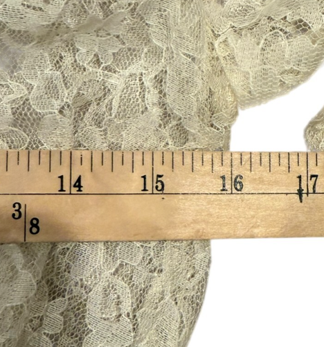 Vintage 70's Women's Ivory Victorian Lace Long Sleeve Lining Slip Dress Small - Picture 6 of 6