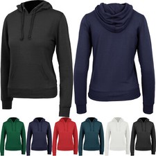 Womens Pullover Hoodie Sweatshirts Casual Gym Workout Solid Plain Tee