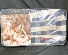 Dockatot Deluxe+ With Cover Navy and Cream Buffalo Plaid with Case